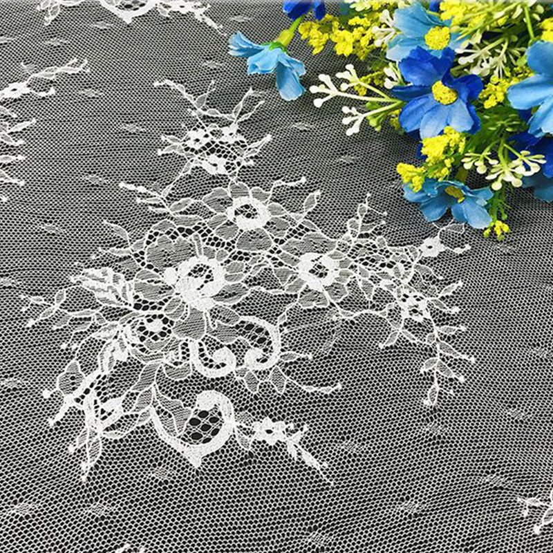 Lace Fabric Cutwork White Nylon for Bridal Wholesale Supplier 7
